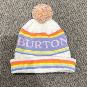 Burton Multicolor Striped Beanie with Pom
